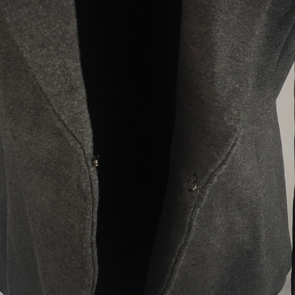 QUINCE gray knit blazer women's size S small business casual career fitted - Picture 7 of 9